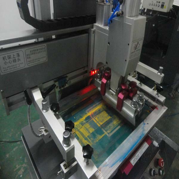 silk screen printing machine on mobile phone screen panel 1