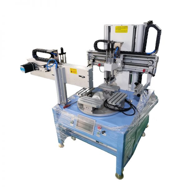 screen printing machine with conveyor
