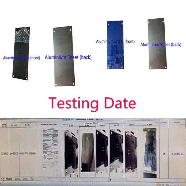 aluminium plate testing date